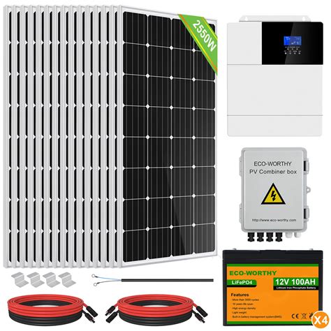 Buy Eco Worthy W V Solar Power System Off Grid Complete Solar