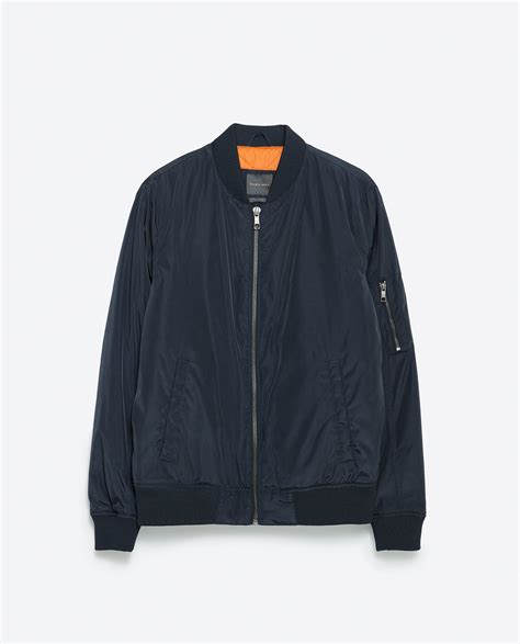 Zara Bomber Jacket With Quilted Lining Bomber Jacket With Quilted