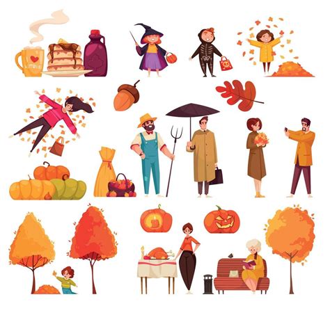 Autumn Symbols Set 13549286 Vector Art at Vecteezy