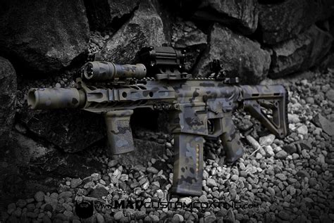 MADLand Camo on an AR setup in Magpul Foliage, Sniper Grey, Mike498 Grey & Black - Mad Custom ...