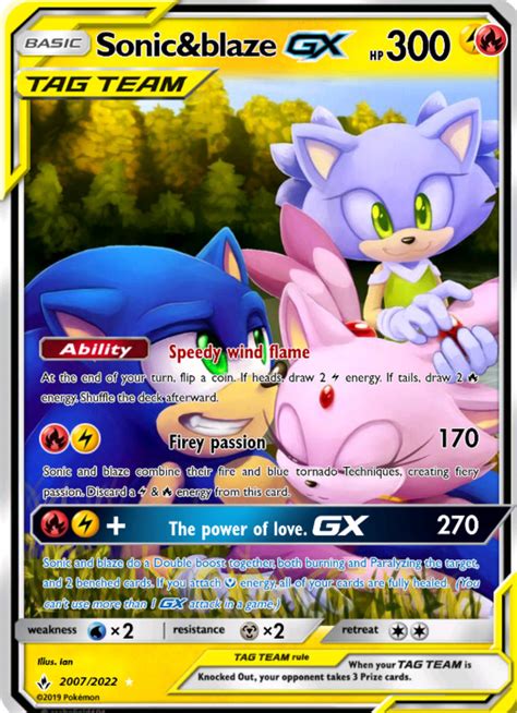 Sonic And Blaze Tag Team Gx Card Alt Art By Skymemes On Deviantart