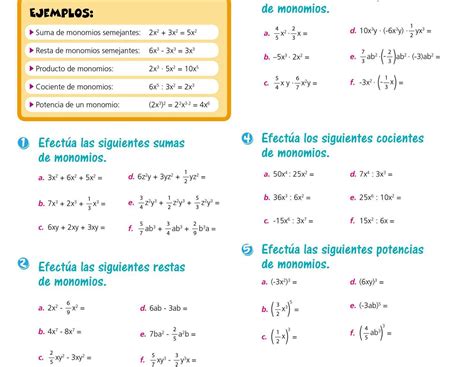 Suma Resta Y Multiplicacion De Expresiones Algebraicas Bourque