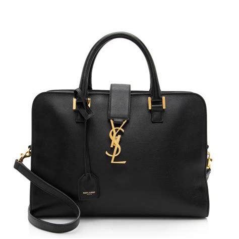 Saint Laurent Calfskin Monogram Baby Cabas Tote