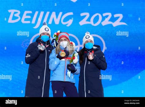 From Left Krista Parmakoski Of Finland Therese Johaug Of Norway And