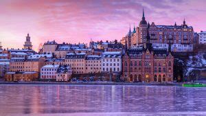 Mariaberget With Frozen Lake M Laren S Dermalm Island Stockholm