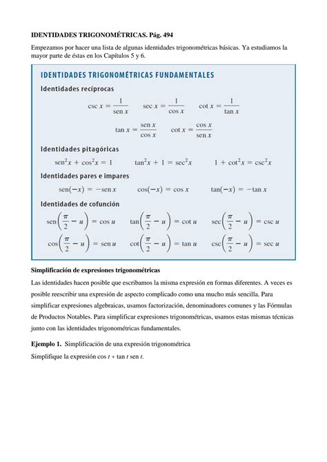 SOLUTION Identidades Trigonom Tricas Studypool