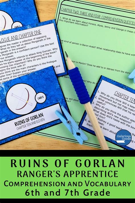 Ranger S Apprentice The Ruins Of Gorlan Comprehension And Vocabulary