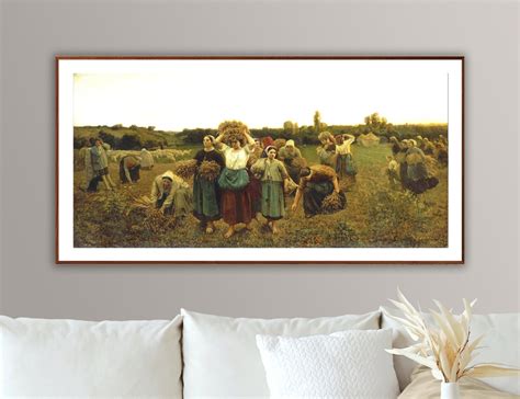 Calling In Gleaners By Jules Breton Fine Art Print Realist Poster