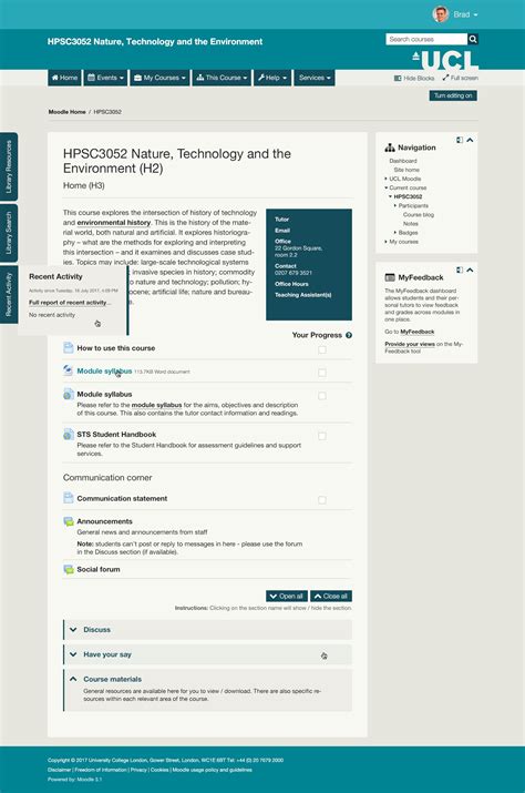 Sneak A Peak At The New More Accessible Ucl Moodle Theme Ucl