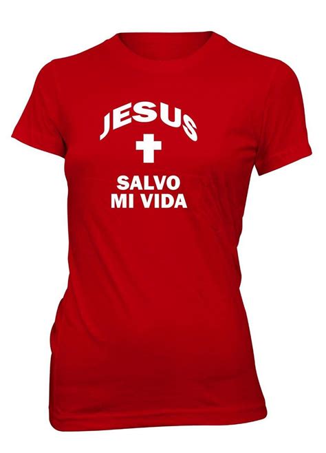 Jesús Salvador Vida Salvavidas Camiseta Cristiana Talla Juvenil Camisetas Cristianas