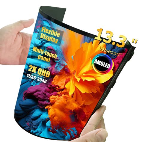 Монитор Wisecoco 13,3 дюйма OLED AMOLED сенсорный гибкий дисплей 2K ...