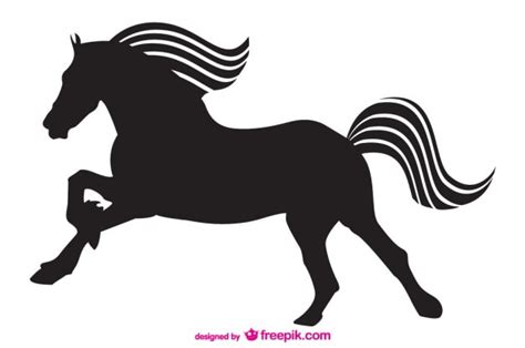 Premium Vector | Running horse silhouette