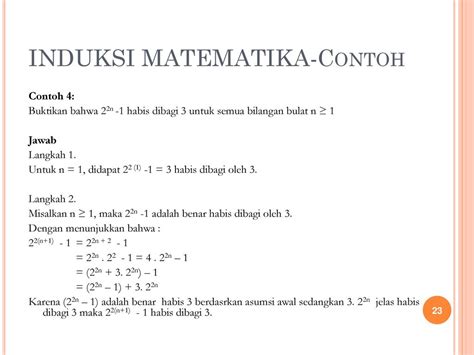 Detail Contoh Soal Induksi Matematika Sederhana Dan Pembahasannya