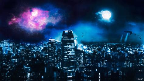 Aub.art . - Night City wallpaper