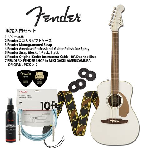 Fender Malibu Player Walnut Fingerboard Arctic Gold Mikigakki