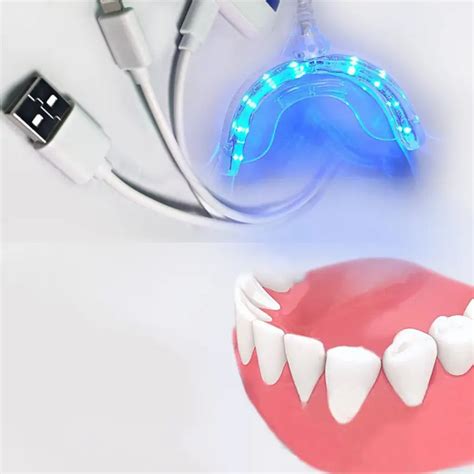 Portable Smart LED Teeth Whitening Device 3 USB Ports For Android IOS Dental Bleaching System ...