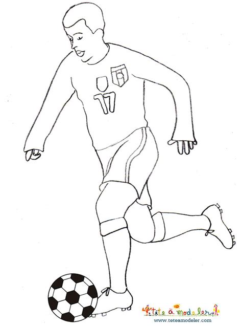 Coloriage Joueur De Foot équipe De Foot Ditalie Tête à Modeler