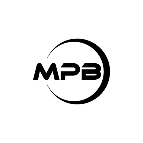 Mpb Letra Logo Diseño En Ilustración Vector Logo Caligrafía Diseños