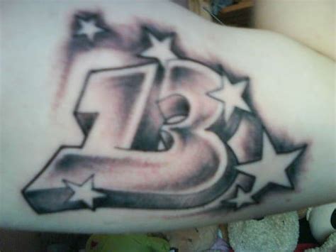 Number 13 tattoo | 13 tattoo meaning, Number 13 tattoos, 13 tattoos