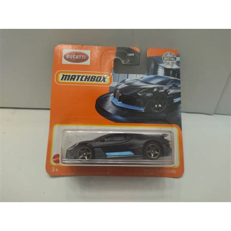 BUGATTI DIVO 2018 BLACK BLUE 1 64 MATCHBOX BCN STOCK CARS