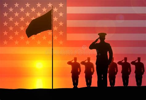 Soldier Saluting Flag