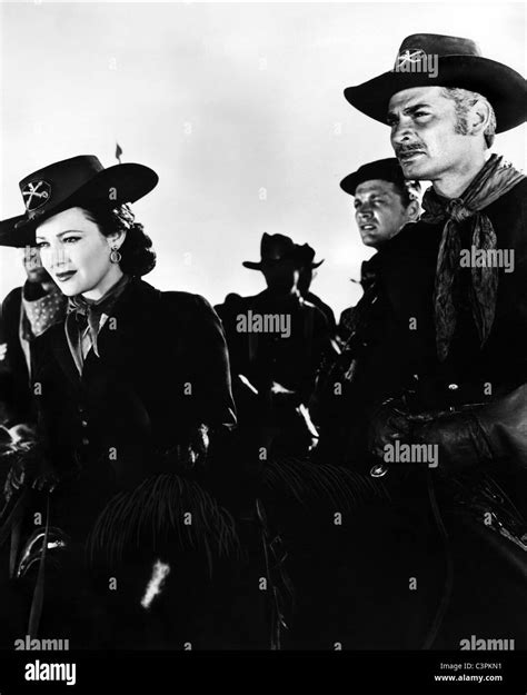 LINDA DARNELL, JEFF CHANDLER, TWO FLAGS WEST, 1950 Stock Photo - Alamy