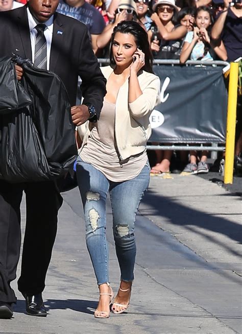 Kim Kardashian Arrives At Jimmy Kimmel Live Show In Los Angeles