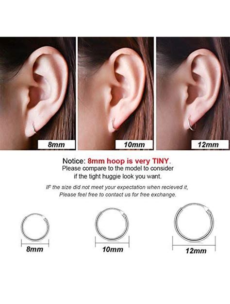 Buy Sterling Silver Small Hoop Earrings Set 3 Pairs Hypoallergenic