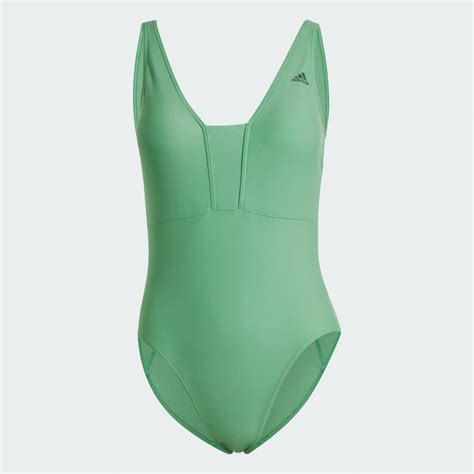 Adidas Sportswear Iconisea 3 Stripes Swimsuit Preloved Green Iu0059