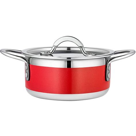 Bon Chef Country French X 17 Qt Red Stainless Steel Pot 71299 Cf2 R