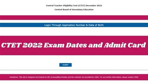 CTET Exams 2022 Full Schedule Here Check Latest Updates On Admit Cards