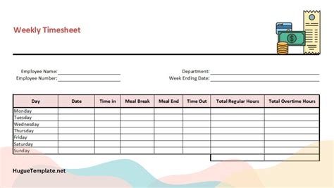 Printable Weekly Timesheet Template (Excel)