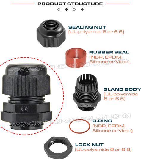 Pg7~pg48 Plastic Waterproof Ip69k Cable Glands Ip68 Polymer Screwable Sealing Glands With