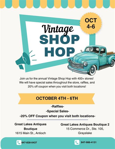 Vintage Shop Hop at Great Lakes Antiques Boutique at 1615 Main St