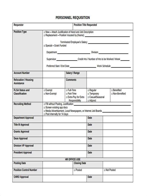 FREE 10+ Recruitment Requisition Form Samples, PDF, MS Word, Google Docs