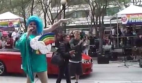 Seattle Drag Queen Mama Tits Confronts Christian Protesters At Pride VIDEO Towleroad Gay News