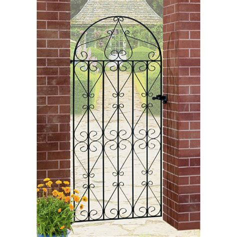 Regent Scroll Tall Bow Top Metal Garden Gate Burbage Iron Craft