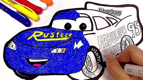 Glitter Lightning Mcqueen Fabulous Coloring Pages And Drawing For Kids | Images and Photos finder