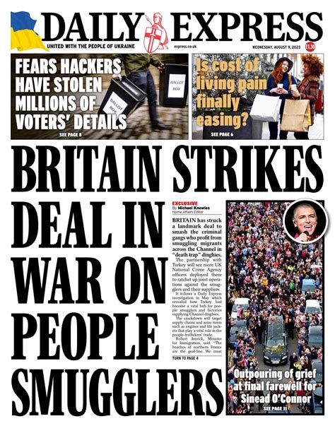 Daily Express Front Page Th Of August Tomorrow S Papers Today