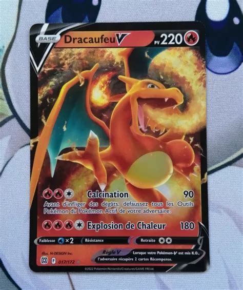 CARTE POKEMON DRACAUFEU V 17 172 Stars Étincelantes Français Neuf Feu