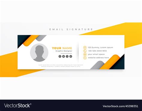 Corporate email signature card template Royalty Free Vector