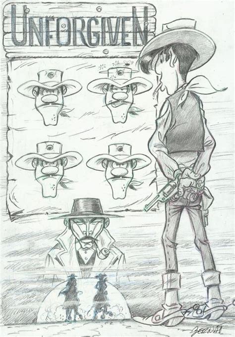 Bernat Serrat Original Drawing Lucky Luke Parody Catawiki