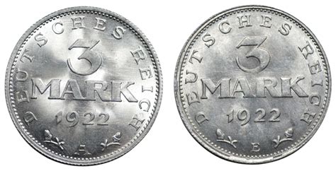 NIEMCY Republika Weimarska 2 X 3 Marki 1922 A Berlin E