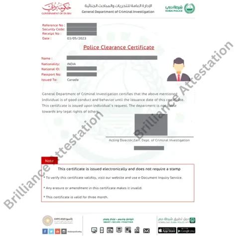 Uae Police Clearance Certificate Uae Pcc