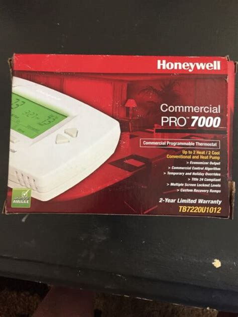 Honeywell Commercial Pro 7000 Programmable Thermostat Tb7220u1012 Ebay