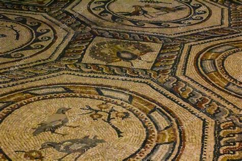 Mosaic From The Main Room Of The Roman Villa Depicts Scenes From The