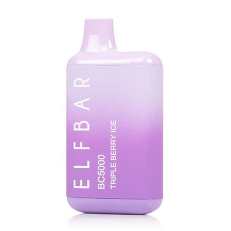 Pod descartável Elf Bar BC 5000 Puffs Triple Berry Ice Reino do Vapor