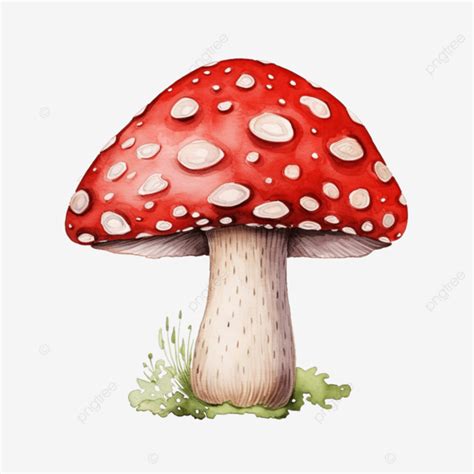 Fly Agaric Mushroom Watercolor Illustration Fungi Mushroom Fungus