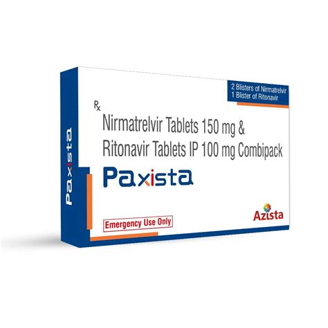 Buy Paxista Nirmatrelvir Mg And Ritonavir Mg Tablet