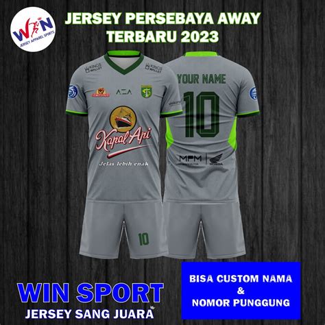 Jual Setelan Jersey Sepak Bola Klub PERSEBAYA Surabaya AWAY BRI Liga 1